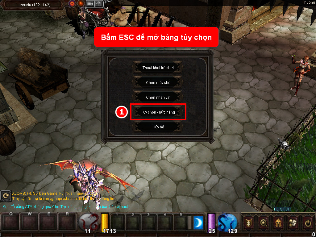 Chức năng chính của Game MU Thần Bí