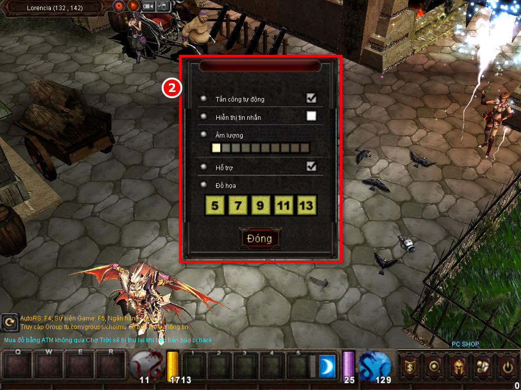 Chức năng chính của Game MU Thần Bí